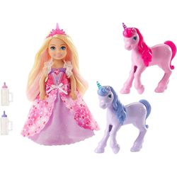 купить Кукла Barbie GJK17 Dreamtopia Chelsea si Unicornii в Кишинёве 