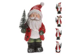 Сувенир керамический "Дед Мороз с елкой" 24сm