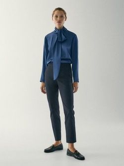 Брюки Massimo Dutti Темно синий 5060/560/401/