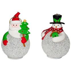 купить Новогодний декор Promstore 20195 Украшение подвесное LED Дед Мороз/Снеговик в Кишинёве 