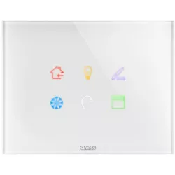 купить Щиток электрический Gewiss GW16946CB Рамка для GWA9421 Ice Touch KNX, белый (6 символов) в Кишинёве 