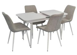 cumpără Set masă și scaune Evelin di Costacurta стол DT-431-1R Wh + 4 стула YTC-055Wh Light grey în Chișinău 