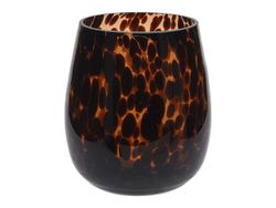 Ваза стеклянная "Тюльпан" 15X13cm Brown Dots