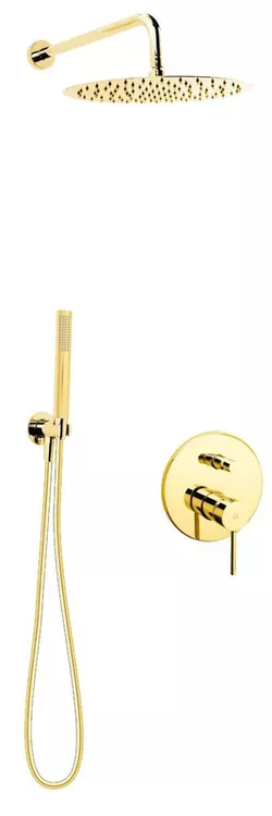 купить Душевая панель F-Design Flusso Gold FD1-FLS-7PSET1-55, sistem dus 6 in 1 в Кишинёве 