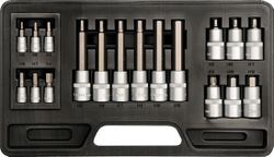 TRUSA BITI (PRIZE ) YATO 18 elemente, 1/2" - 1/4", 3-12мм