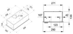 Вытяжка Tornado Modul Glass 750(60) WH LED