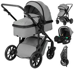 купить Детская коляска Kikka Boo Darling Light Grey 2024, transformabil 3in1 (3800171209717) в Кишинёве 