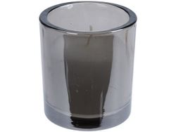 Свеча в стеклянном подсвечнике 8X7cm, серый перламутр