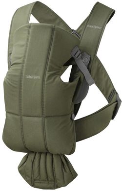 купить Кенгуру BabyBjorn 021040E1 Mini Dark Green, cu pozitii multiple de purtare в Кишинёве 