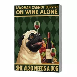 cumpără Tablou pe numere Ideyka KHO6809 30x40cm Eco, Poster. Vin si caine în Chișinău 