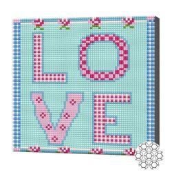 купить Картина по номерам Art Gallery BJ839 Mozaic cu diamante 20x20cm LOVE в Кишинёве 