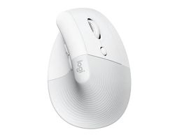 Wireless Mouse Logitech Lift Vertical, Optical, 400-4000 dpi, 6 buttons, 1xAA, BT/2.4 Ghz, White