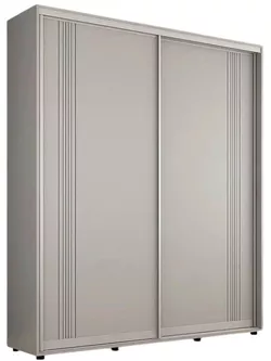 купить Шкаф Mobildor-Lux Compact uși glisante PAL cu ornament linii (180x45x240H cm) Grey в Кишинёве 