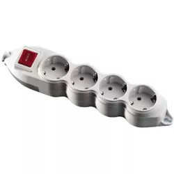 купить Розетка электрическая Mono Electric Групповая розетка 4P с белым выключателем Orion в Кишинёве 