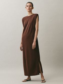 Платье Massimo Dutti Коричневый 6630/766/749