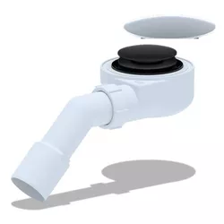 cumpără Sifon pentru cădițe de duș Aniplast EJ451CLGSEU, 1 1/2"×50mm, Click-Clack, negru în Chișinău 