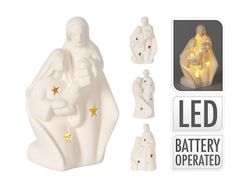 Decoratiune LED "Povestea de Craciun" 6X5X13cm, ceramica