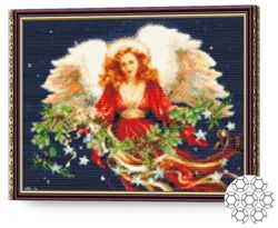 купить Картина по номерам Art Gallery GA70877 Mozaic cu diamante 40x50cm Inger de Craciun в Кишинёве 