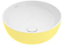 Lavoar cu montarea pe blat rotund Villeroy & Boch Artis TitanCeram, Macaroon