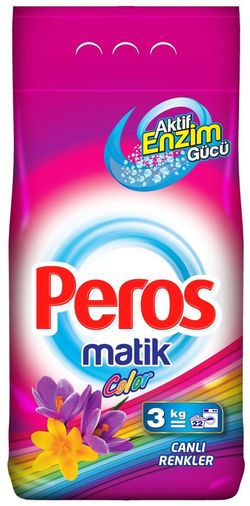 Универсальный стиральный порошок для автоматической стирки PEROS 3кг. Bright Colors