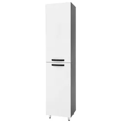 купить Шкаф-пенал Mashtab 12152 Agat cu rafturi 400x350x1900 Alb-Antracit в Кишинёве 