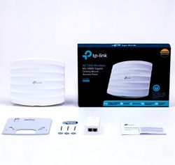 Wi-Fi AC Dual Band Access Point TP-LINK "EAP225", 1317Mbps, MU-MIMO, Omada Centralized Mgmnt, PoE