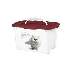 купить Товар для животных Promstore 46173 Контейнер для корма Lucky Pet 5.5l, кошки, бордовый в Кишинёве 