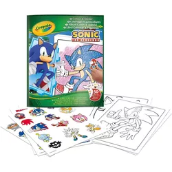 cumpără Set de creație Crayola 04-0898G Color&Sticker Book Sonic în Chișinău 