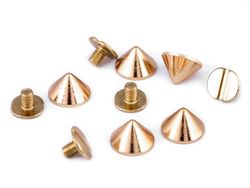 Ţinte conice / piciorușe metalice genți 9,5 mm / auriu