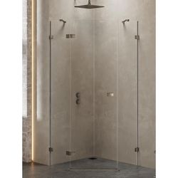 cumpără Cabină de duș New Trendy Avexa Gunmetal Brushed Pentagonal R 90x90x200 Hinged EXK-3832 în Chișinău 