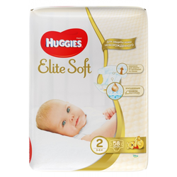 Подгузники Huggies Elite Soft 2 (4-6 kg), 58 шт