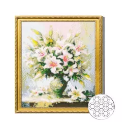 купить Картина по номерам Art Gallery GB86819 Mozaic cu diamante 30x40cm Buchet de crini в Кишинёве 
