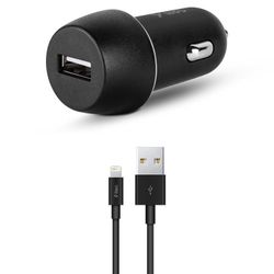 купить Зарядное устройство для автомобиля ttec 2CKS20LS USB-A 2.1A with Lightning Cable, Black в Кишинёве 