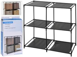 Etajera cu 4 polite Storage 68X34X70cm, metal/textil