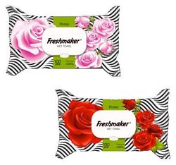 Салфетки влажные Freshmaker Rose 100