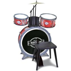 купить Музыкальная игрушка Bontempi 514506 Барабанная установка 4 предмета со стулом и 2 палочками в Кишинёве 