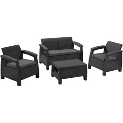 cumpără Set mobilier de grădină Keter Corfu Set Graphite/Gray (223204) în Chișinău 