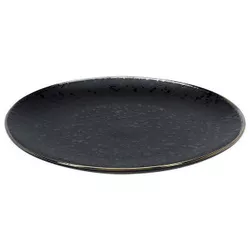 купить Тарелка Promstore 45818 Тарелка сервировочная 28cm Metallic Rim Black в Кишинёве 