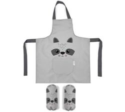 купить Набор для творчества Albero Mio Фартук водонепр + рукава Raccoon 60x50cm в Кишинёве 
