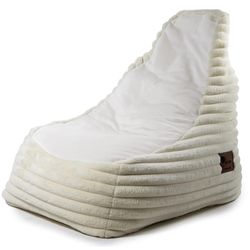 купить Кресло-мешок Because Soft White + Pouf (140x140x100cm) в Кишинёве 