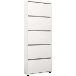 купить Полка для обуви Mobildor-Lux Leo Slim 80x16x203H cm White в Кишинёве 