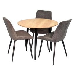 cumpără Set masă și scaune Evelin di Costacurta стол DT-404-2B + 3 стула YTC-055B Dark grey în Chișinău 