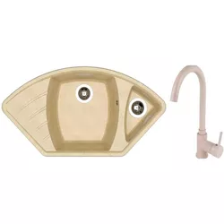 купить Мойка кухонная со смесителем Dr.Gans Gabi + SanDonna F 7073 bej в Кишинёве 