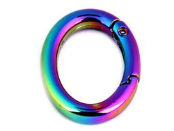 Inel-carabină oval / multicolor