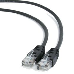 3m, Patch Cord  Black, PP12-3M/BK, Cat.5E, Cablexpert, molded strain relief 50u" plugs