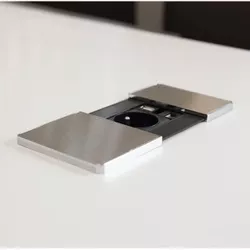 купить Розетка электрическая ASA Plastici 060.08F.00065 Versapad 1 socket F +1 USB 5V (A) + 1 USB 5V (C) Stainless steel в Кишинёве 