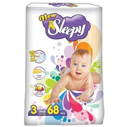 Sleepy Подгузники для детей 3, 5-9кг, 68 шт.