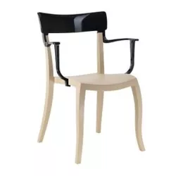 купить Стул Papatya Hera-K - seat beige / back black в Кишинёве 