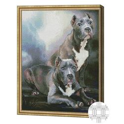cumpără Tablou pe numere Art Gallery QB203235 Mozaic cu diamante patrate 40x50cm Pitbull american în Chișinău 