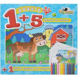 cumpără Puzzle Noriel NOR0392 Puzzle 24 piese Coloreaza ma Vaca în Chișinău 